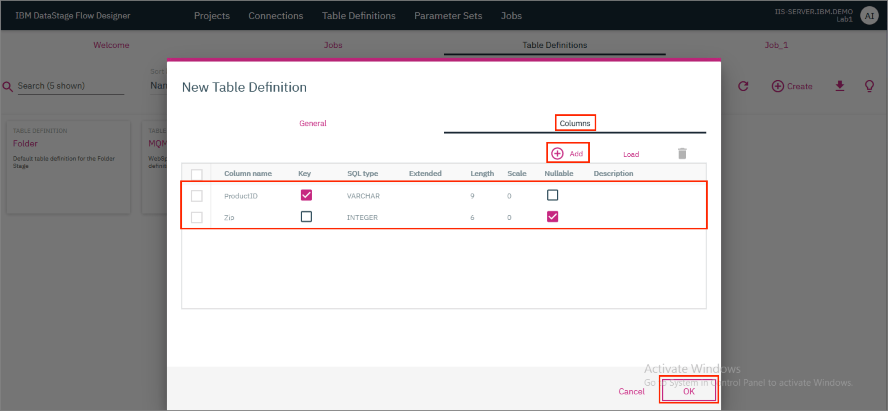 Read and write to file (CSV) DataStage