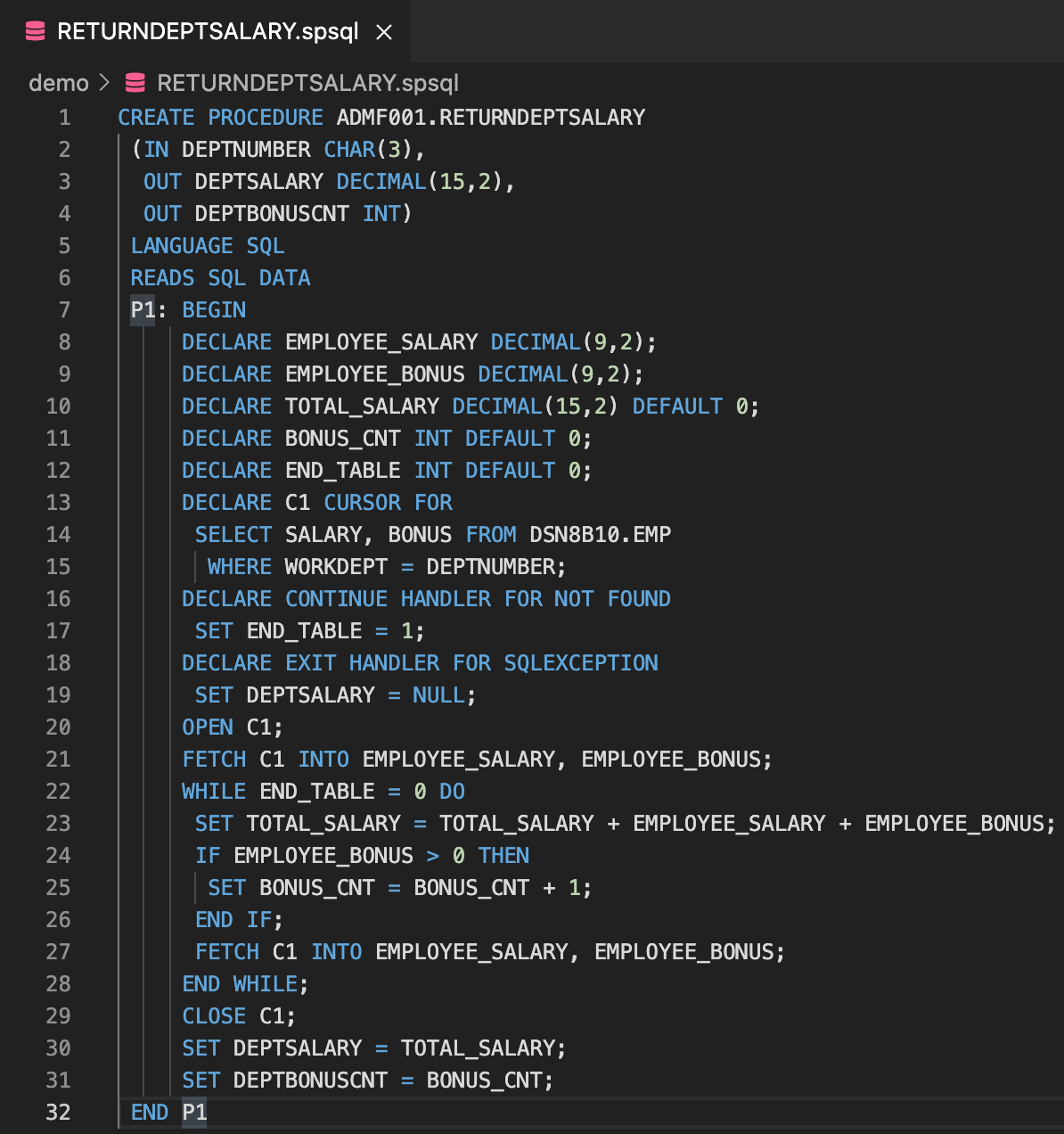 Deploying, running, and debugging stored procedures