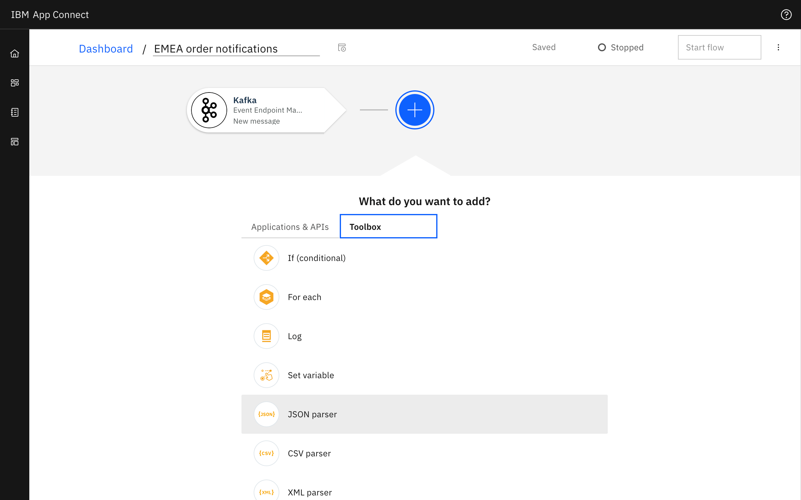 Triggering automations from processing results IBM Event Automation