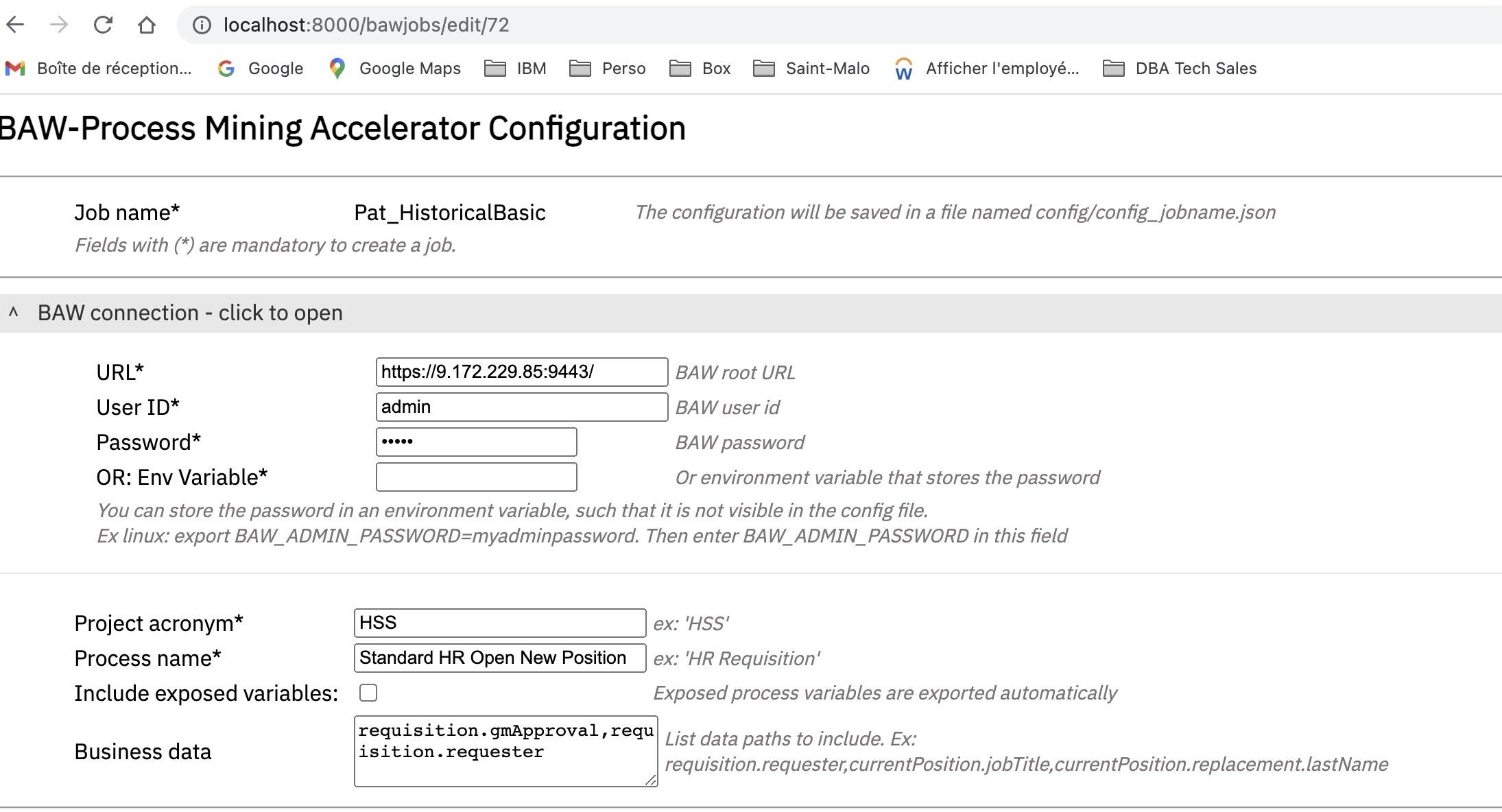 Accelerator for IBM Business Automation Workflow and IBM Process Mining