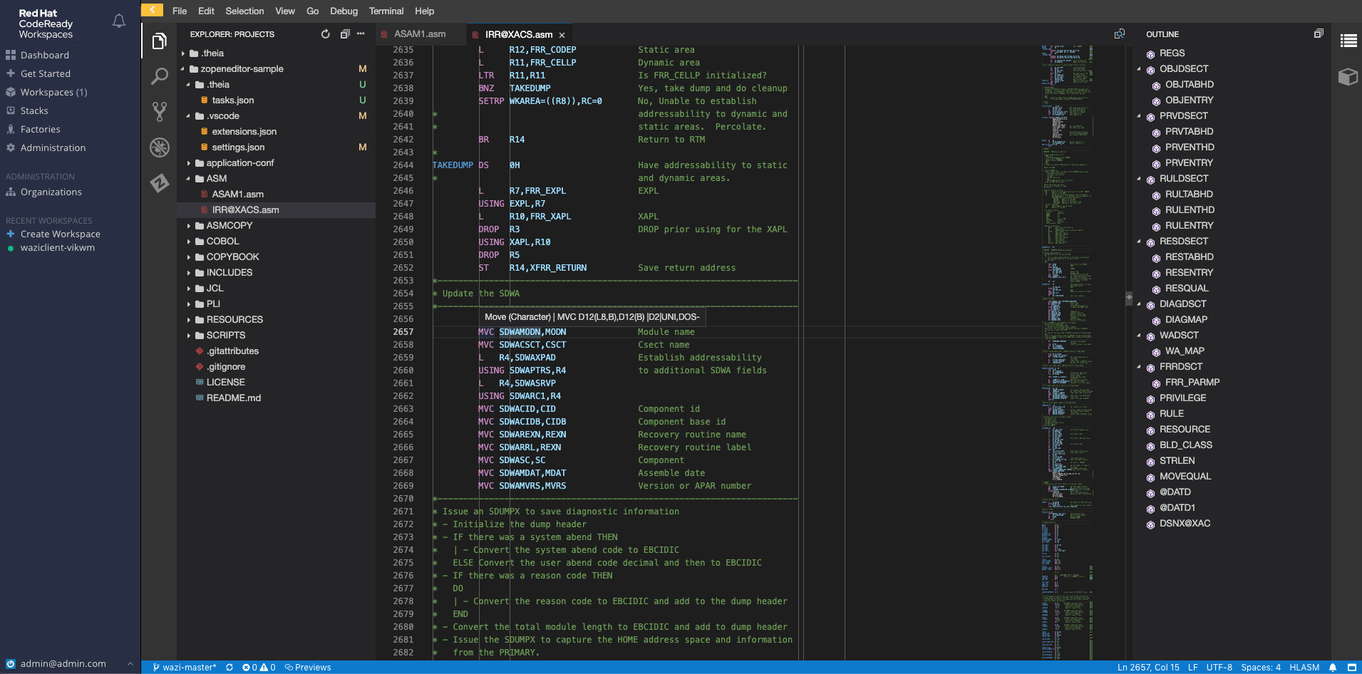 Integrated Z Developer Environment with IBM Wazi for