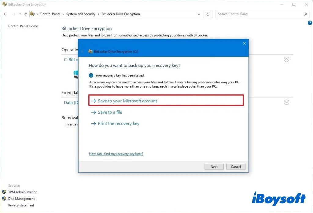 What Is BitLocker Drive Encryption Recovery Key & How to Get It