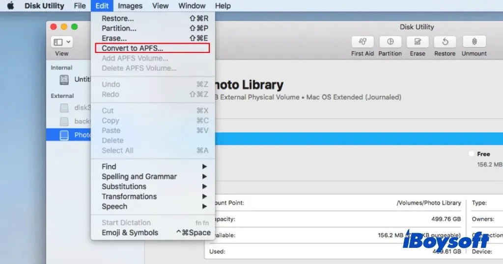 Convert External Hard Drive to APFS Without Losing Data