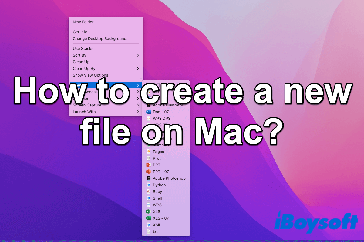 Create a New File on Mac Terminal, Desktop, Finder, Folder