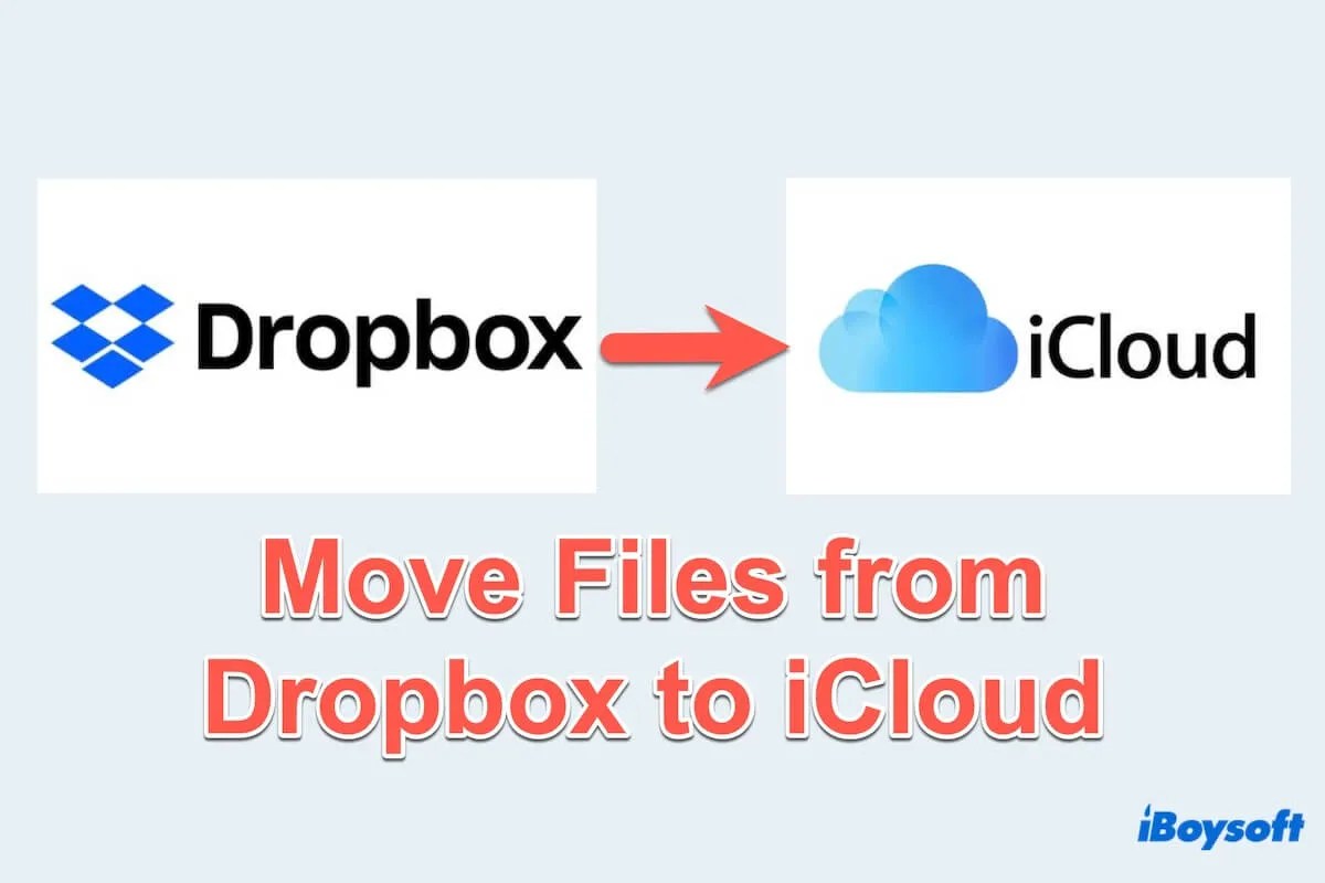 Cómo mover archivos de Dropbox a iCloud en Mac (Top 5 formas)