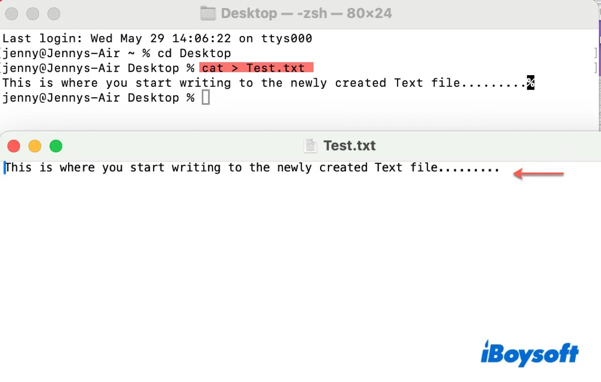 How to Create/Open/Edit/Read/Write to A File in Mac Terminal