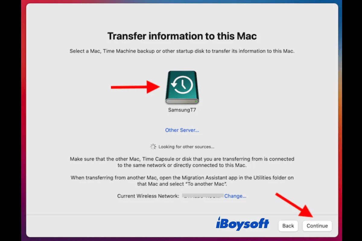 [Solved]Migration Assistant Can't Find Time Machine Backup