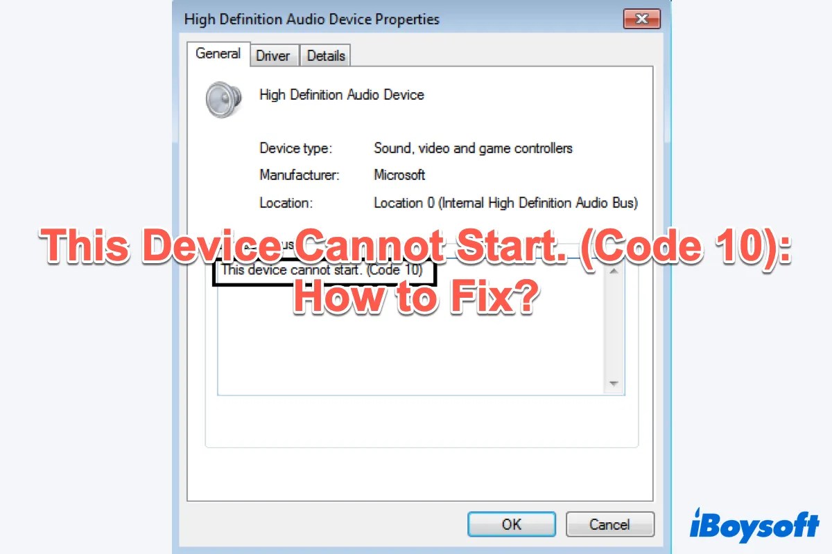 This Device Cannot Start (Code 10) Error How to Fix it on Windows?