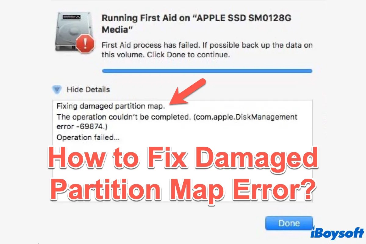 How to Fix Damaged/Corrupted Partition Map Error in Disk Utility