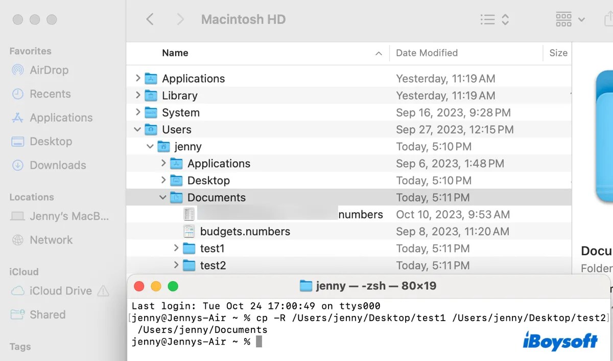 How to Copy a File/Directory in macOS Terminal? (cp command)