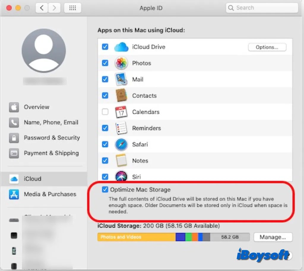 macOS SonomaにおけるMacストレージの最適化の有効化または無効化