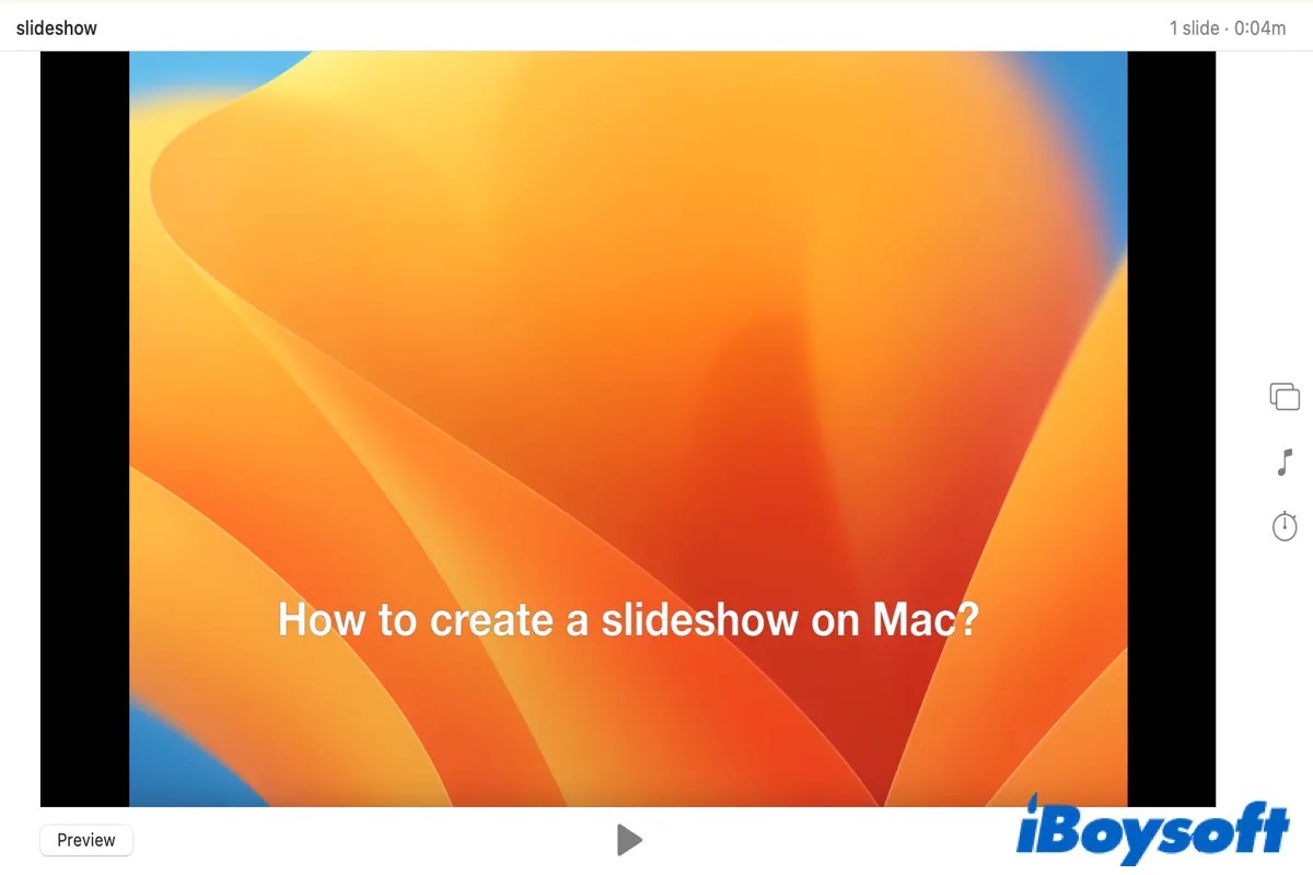 How to create a slideshow on Mac?