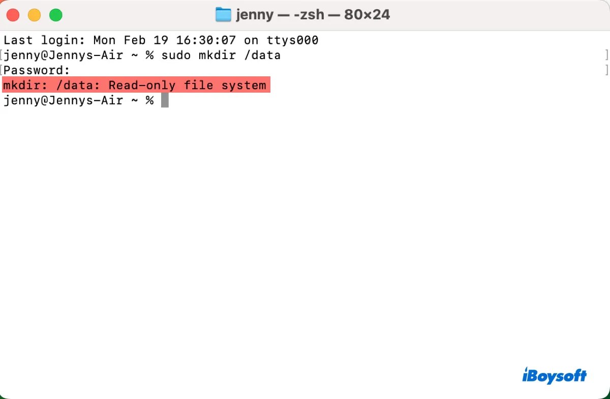 Fix Readonly File System on Mac (Terminal/External Drives)