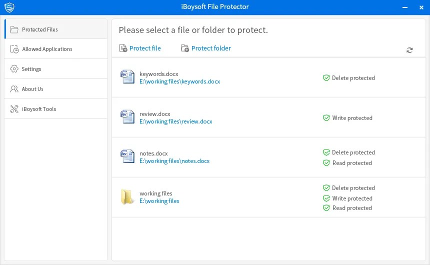 Best file protector & folder locker software iBoysoft File Protector