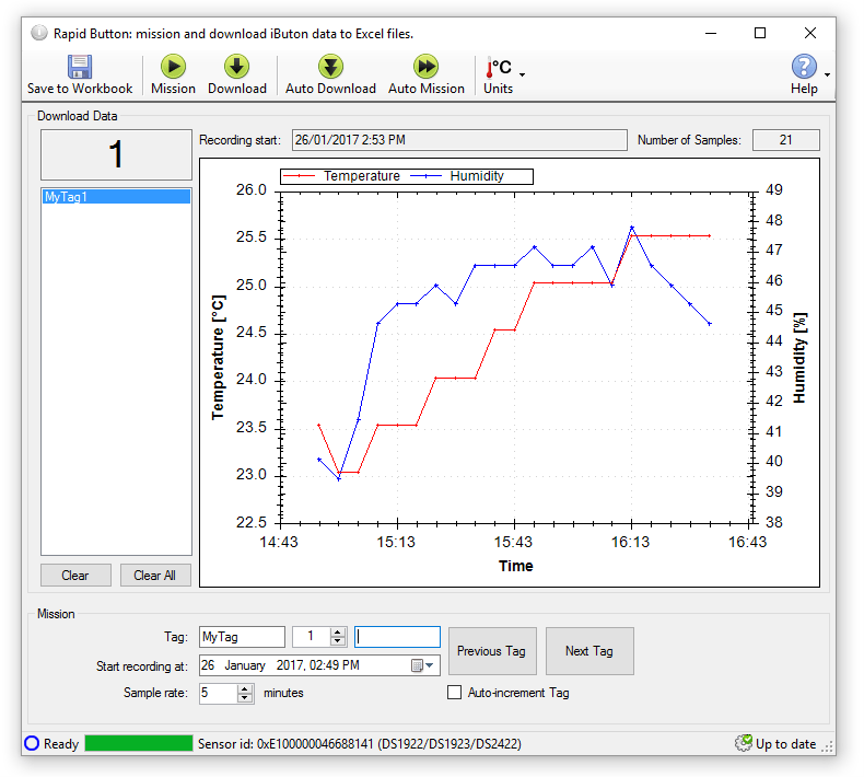 Downloading Data iButton2Excel
