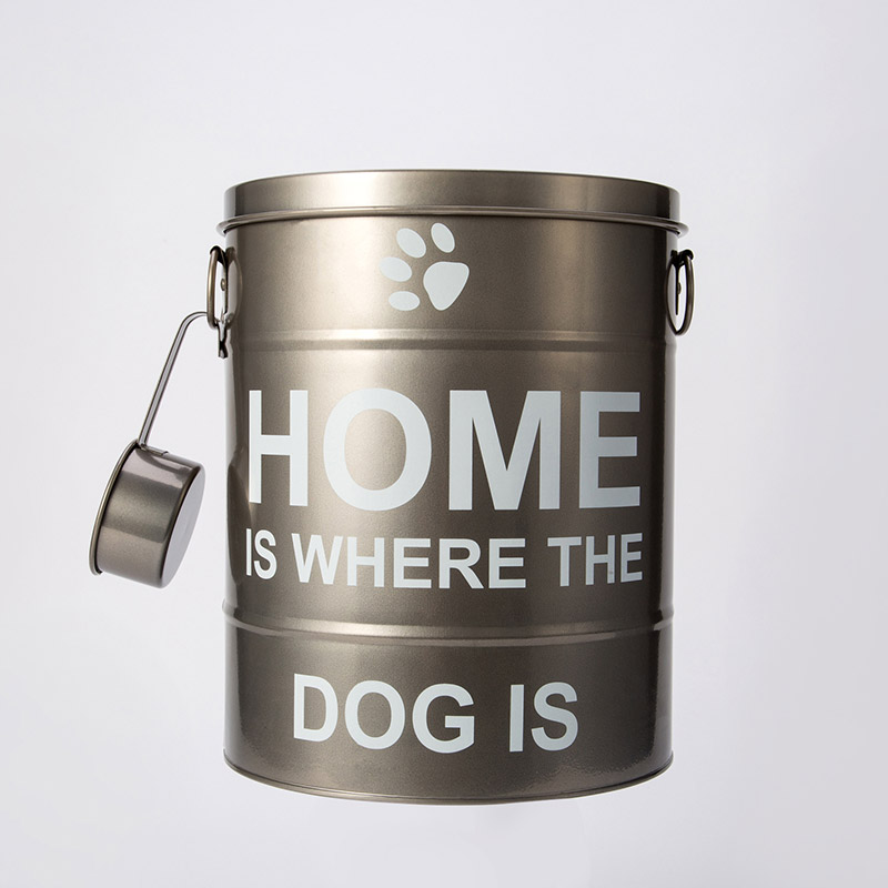 Metal Dog Food Container