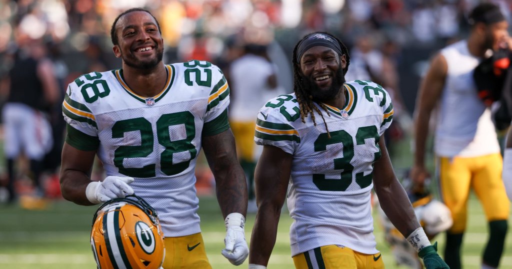 Fantasy Alert Aaron Rodgers Thinks Aaron Jones, AJ Dillon Could Each Catch 50 Passes Flipboard