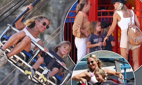 Chris Hemsworth's wife Elsa Pataky takes children to Luna Park, Sydney