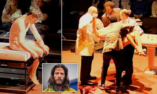 James Norton strips off on stage! Happy Valley star performs NAKED in