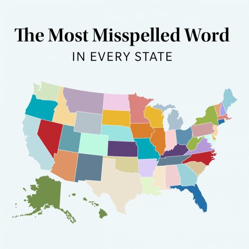 This Map Shows the Most Misspelled Words in Every State Flipboard