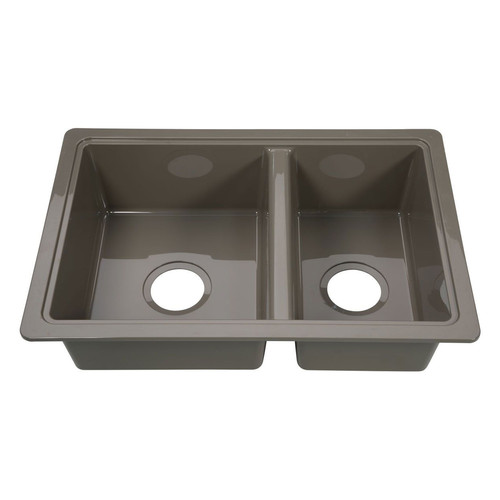 Lippert® 808488 Plastic Stainless Steel DropIn Rectangular Double