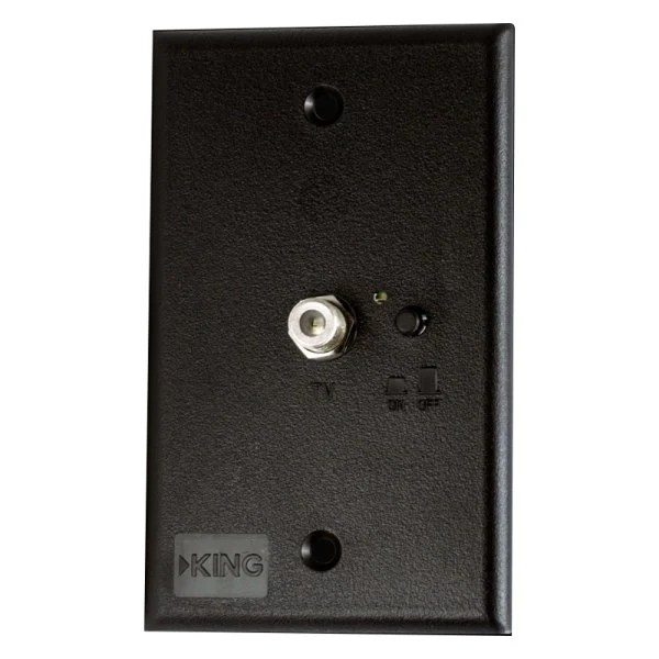 King® PB1001 Black Single TV Wall Plate
