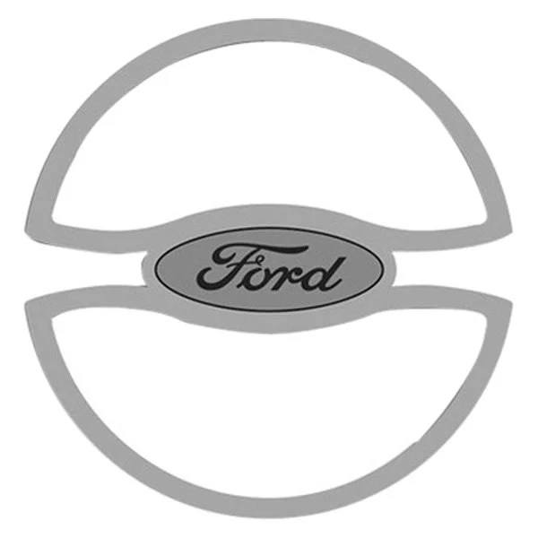 American Car Craft® 272020 Polished Gas Cap Cover with Ford Logo