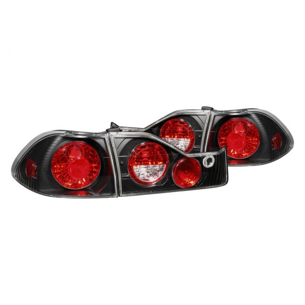 Anzo® 221041 Black/Red G2 Euro Tail Lights