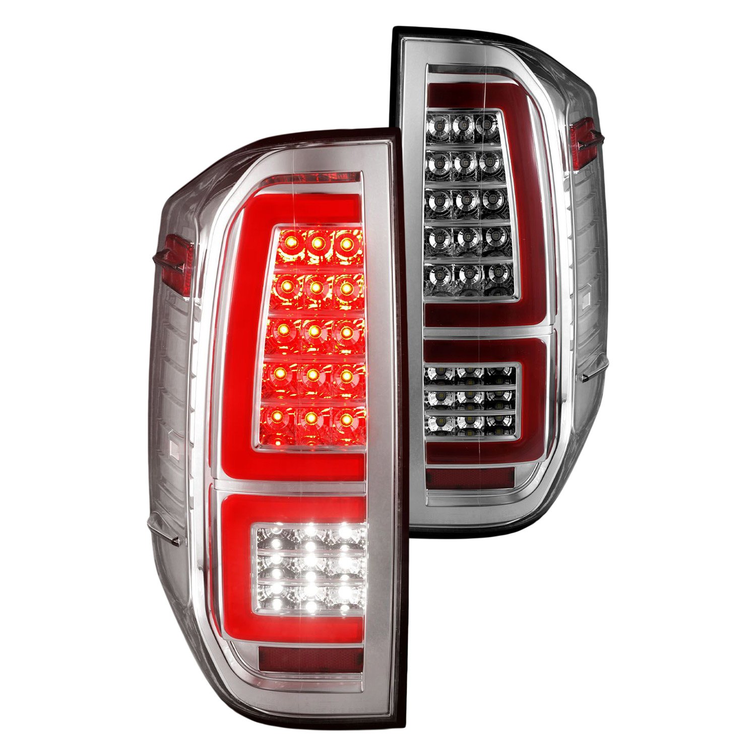 Anzo® 311438 Chrome Sequential Fiber Optic LED Tail Lights