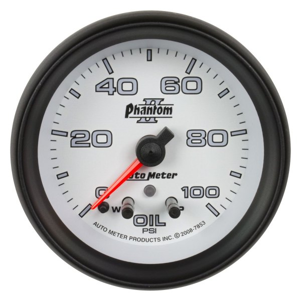 Auto Meter® 7853 Phantom II Series 25/8" Oil Pressure Gauge, 0100 PSI