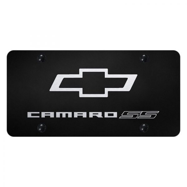 Autogold® License Plate with Laser Etched Camaro SS Logo and