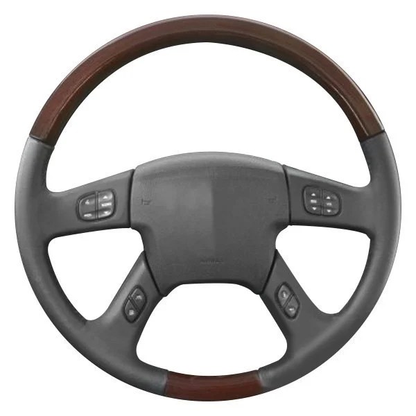 B&I® AW1294L002PAINT Premium Design Charcoal Black Leather Steering