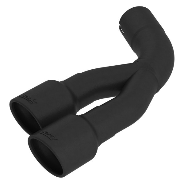 Borla® 60701CB 304 SS Round Rolled Edge Angle Cut Dual Black Ceramic