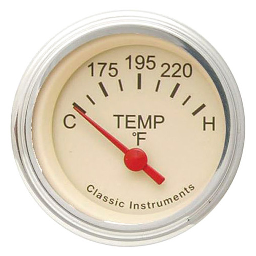 Classic Instruments® TE26TSLF Tetra Series 21/8" Water Temperature Gauge