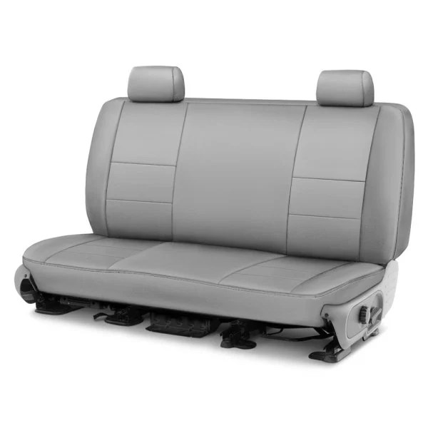 Coverking® CSC1L3RM1065 Genuine Leather 2nd Row Gray Custom Seat Covers