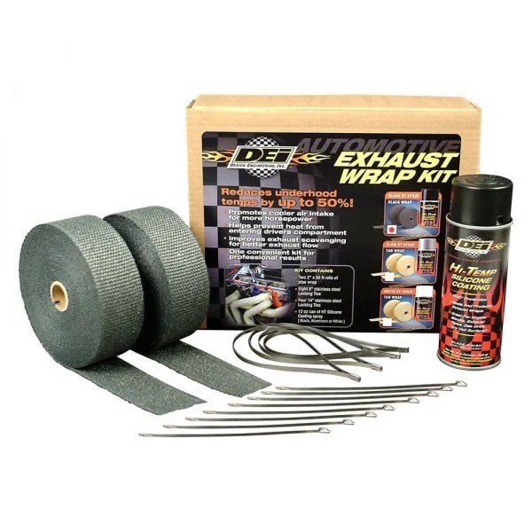 Design Engineering® 010110 Black Exhaust Wrap Kit with HiTemp