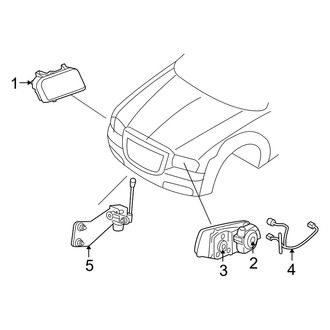 2008 Dodge Charger Headlight Components - Brackets | CARiD
