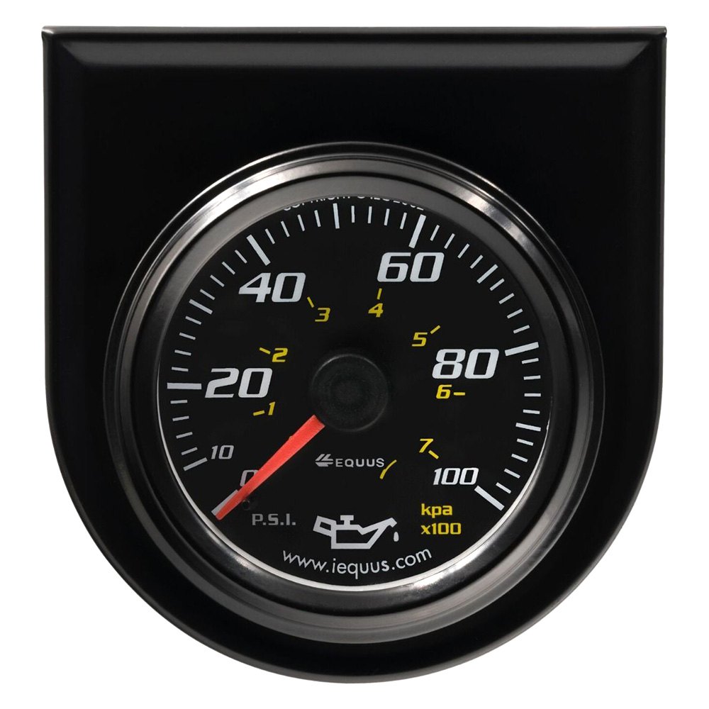 Equus® 6000 Series 2" Mechanical Oil Pressure Gauge, 100 PSI