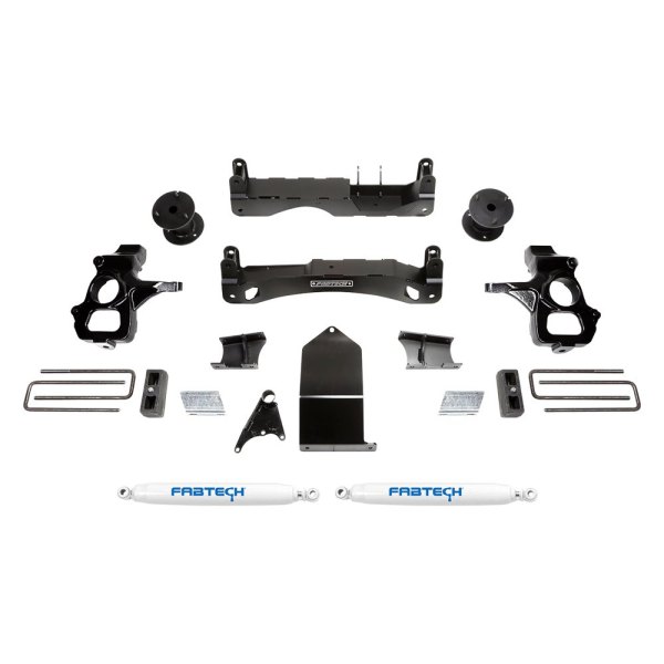 Fabtech® K1119 4" x 3" Basic Front and Rear Suspension Lift Kit