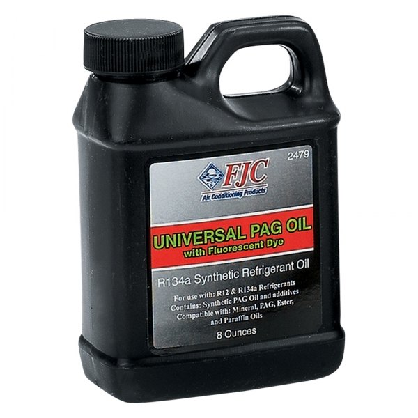 FJC® 2479 Universal PAG R134a Refrigerant Oil with Fluorescent Leak Detection Dye, 8 oz