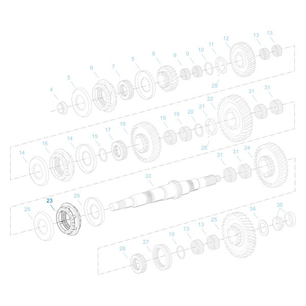 Fuller® A6135B Manual Transmission Synchro Assembly