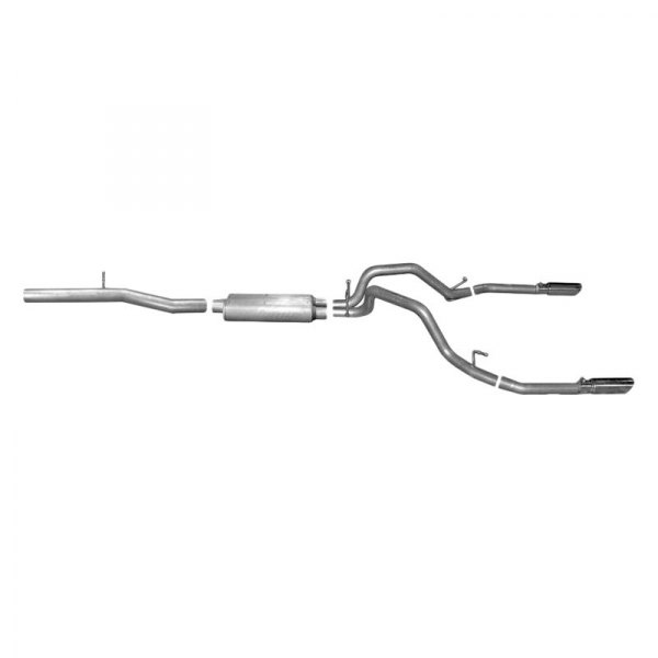 Gibson® Chevy Silverado 1500 69.3" Bed Crew Cab 2014 Split Rear™ CatBack Exhaust System with