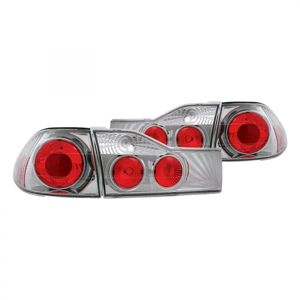 IPCW® CWT741C2 Chrome/Red Euro Tail Lights