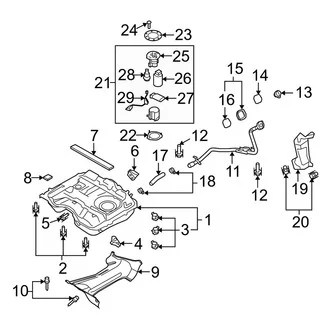 2011 Mazda CX-9 OEM Fuel System Parts - Pumps, Lines | CARiD