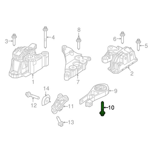 Mopar® Ram ProMaster City 2019 Automatic Transmission Mount Bolt
