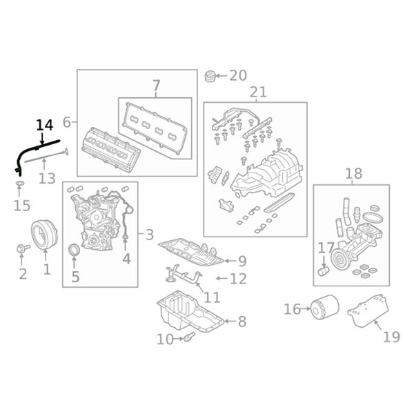 Jeep OE 53021322AG Engine Oil Dipstick Tube