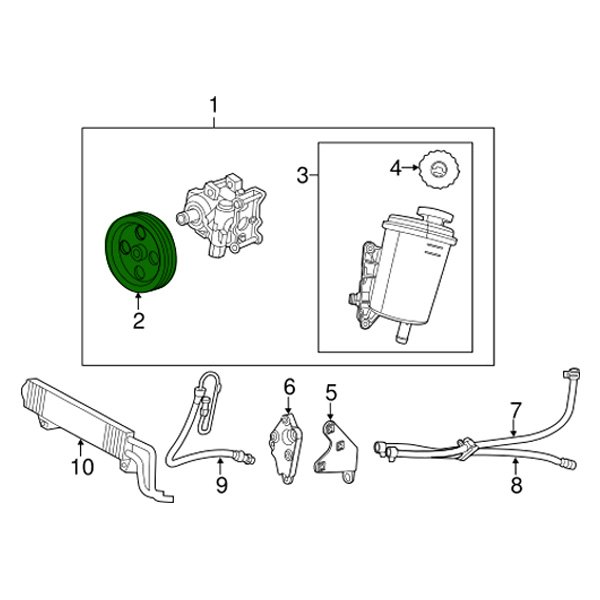 Mopar® 68102258AA Power Steering Pump Pulley