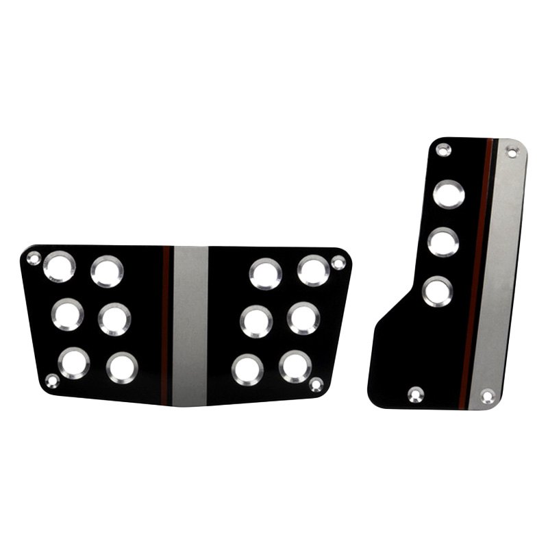 Pilot® Redline, Red & White Stripe Aluminum Pedal Pad Set