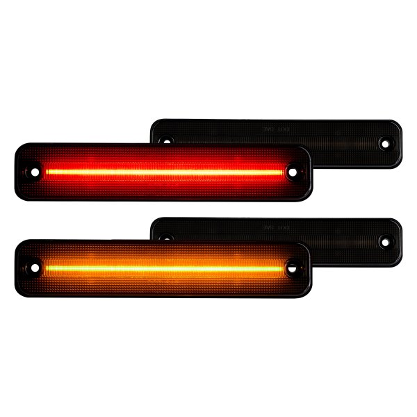 Recon® 264183BK Front and Rear Black Smoke LED Side Marker Lights