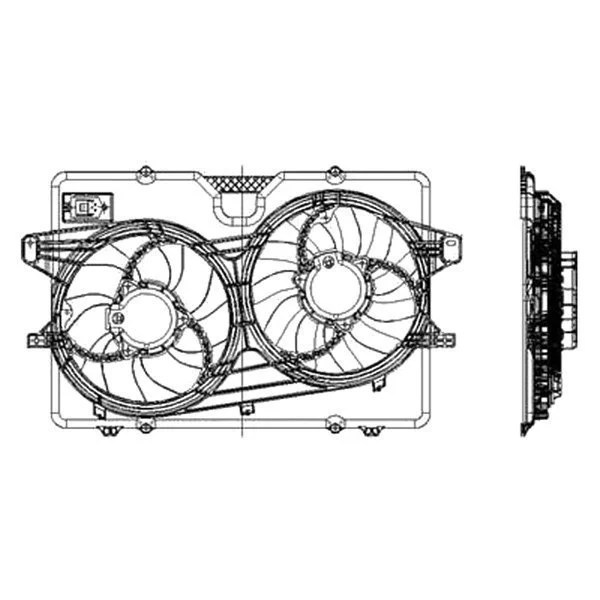 Replace® Mercury Mariner 2009 Radiator Fan Assembly